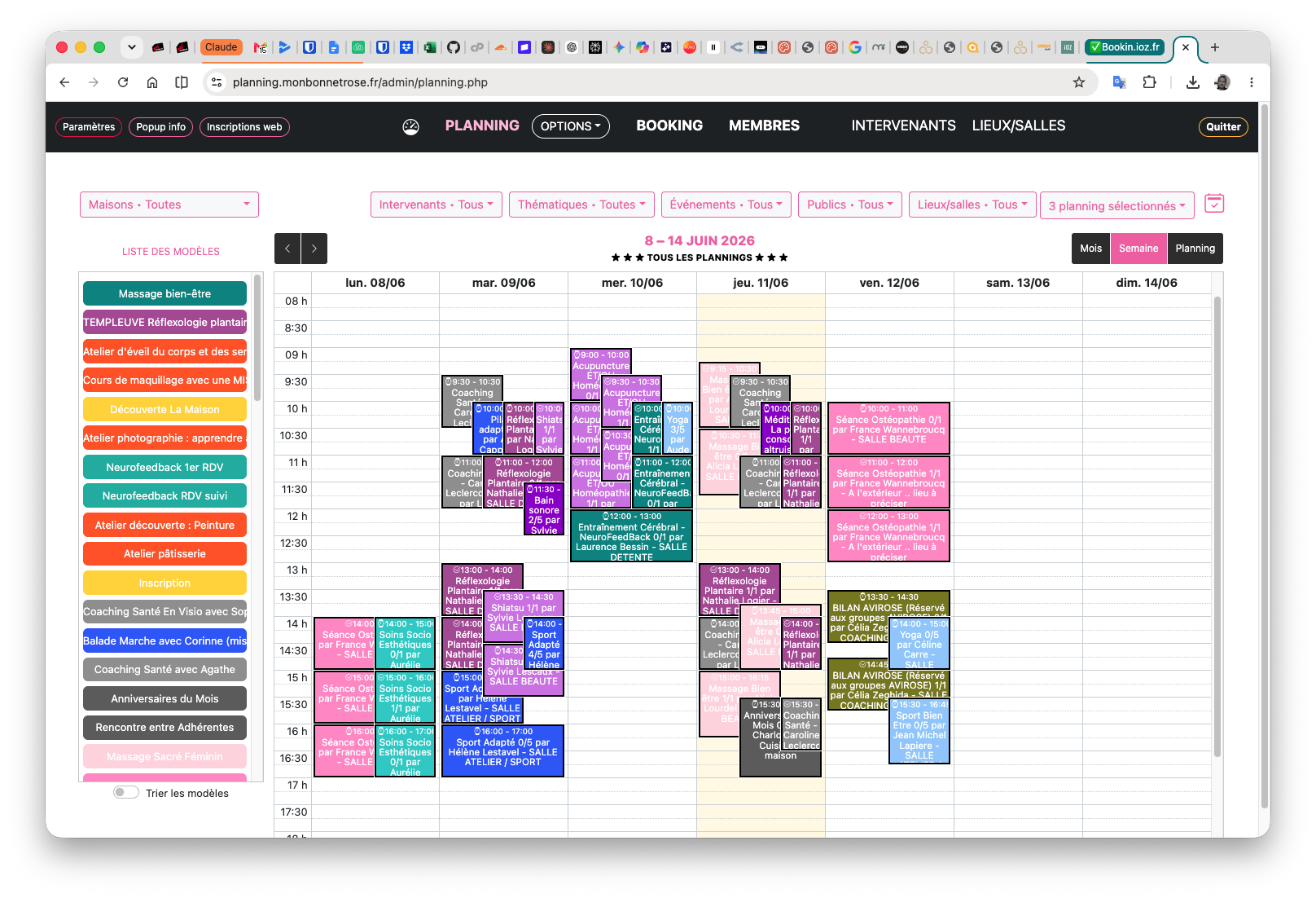 Planning administrateur